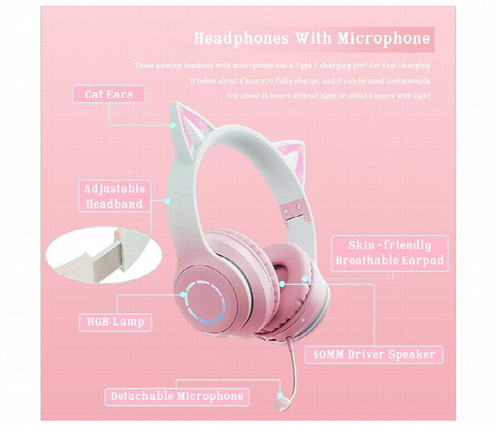 Cat Ear Wireless Headphones Premium Product - Zoom Image 2