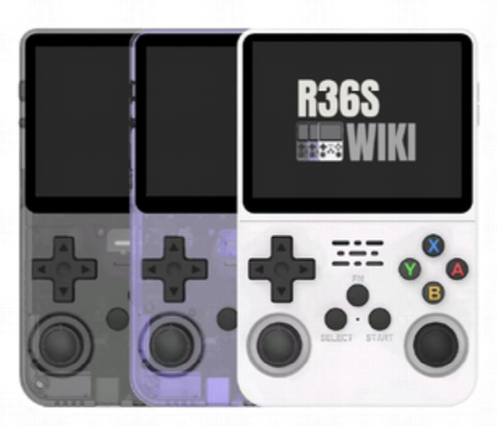 R36S Retro Handheld Game Console 3.5 Inch Screen 64Gb Card 10000 Games Portable Linux Gaming Console Black - Zoom Image 2