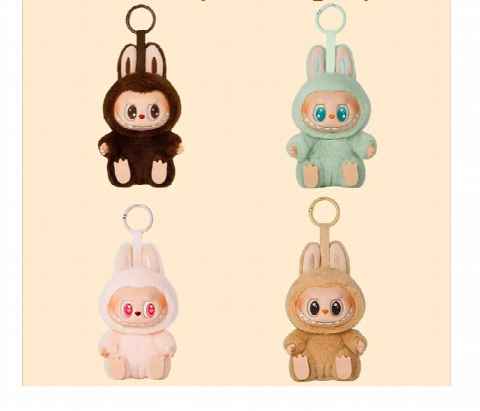 Bundle Of 4 Pcs Labubu Energy Monster Blind Box Vinyl Keychains Surprise Random Collectible Set - Zoom Image 2