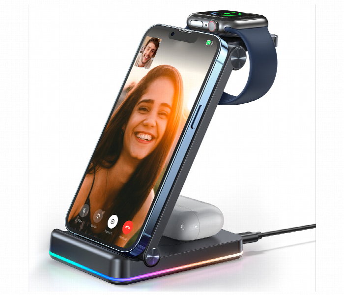Joyroom 3 In 1 Foldable Wireless Charging Station - Zoom Image 2