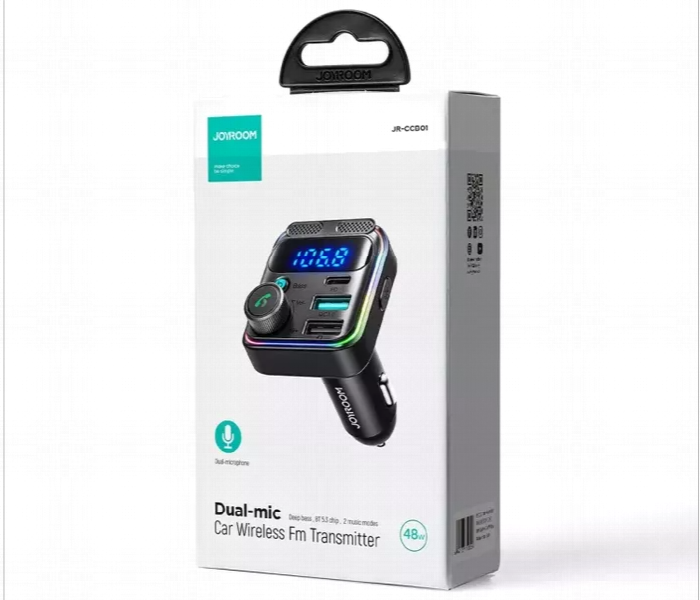 Joyroom 48W Dual Mic Car Wireless Fm Transmitter - Zoom Image 2