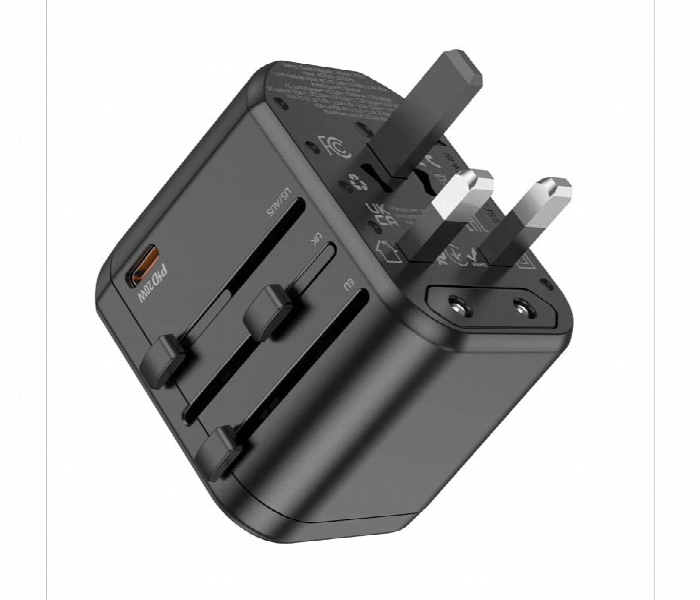 Hoco 20W Pd Qc 3.0 Fast Charging International Travel Charger Wall Adapter - Zoom Image 3