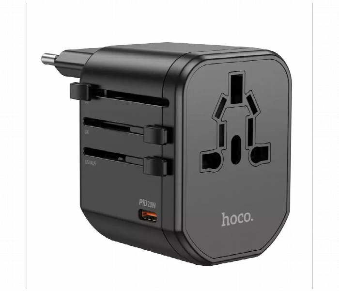 Hoco 20W Pd Qc 3.0 Fast Charging International Travel Charger Wall Adapter - Zoom Image 2