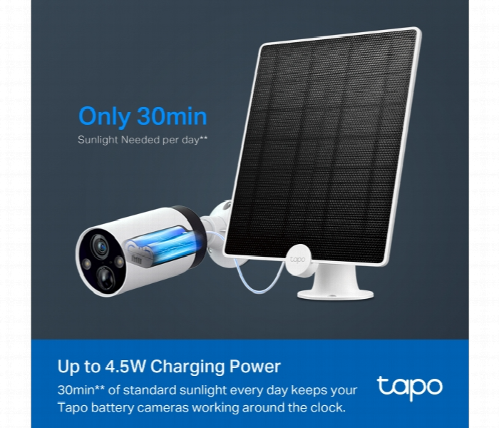 Tapo A200 Solar Panel For Continuous Power To Tapo Battery Cameras - Zoom Image 3