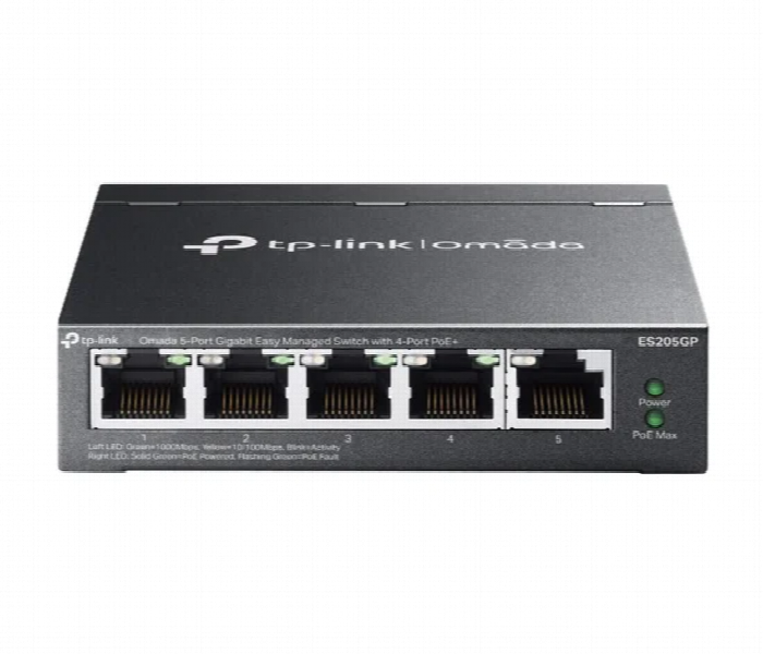 Tp Link Es205Gp 5 Port Gigabit Easy Managed Poe Plus Switch With Cloud Control - Zoom Image 1