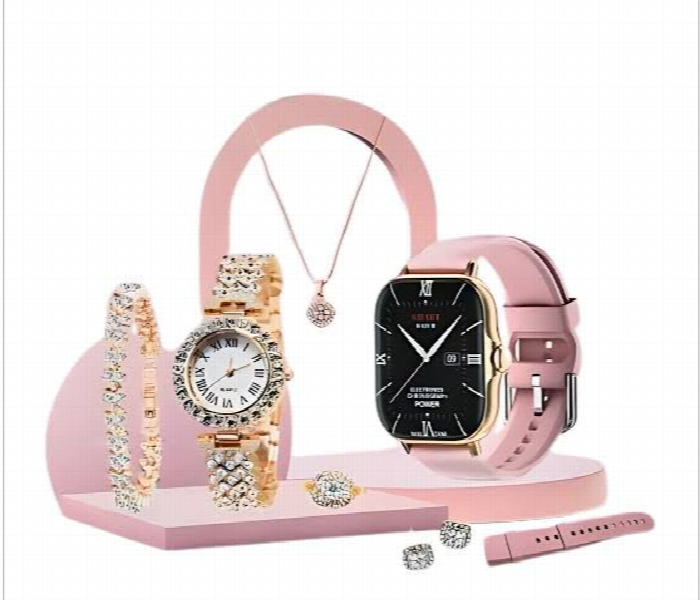 A58 Plus Womens Bluetooth Smart Watch Set Includes Fashion Jewelry And Fitness Tracker - Zoom Image 3