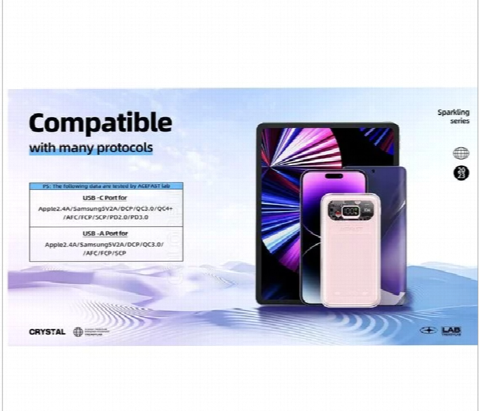 Power Bank Acefast M1 Exploration Series 30W 10000 Mah Cherry Blossom - Zoom Image 8