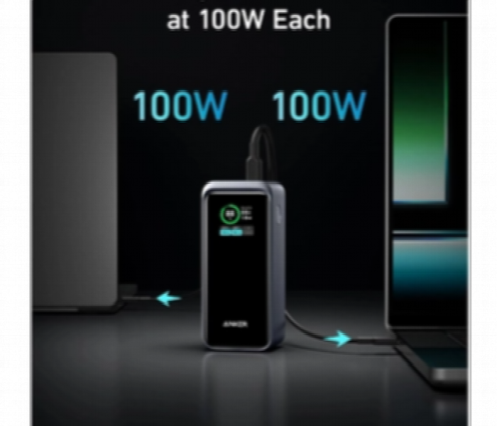 Anker Prime 20000Mah Power Bank 200W Smart Display Black - Zoom Image 2