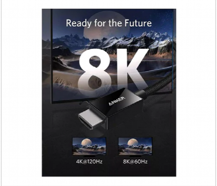 Anker Hdmi 2.1 Cable Black Cable - Zoom Image 3