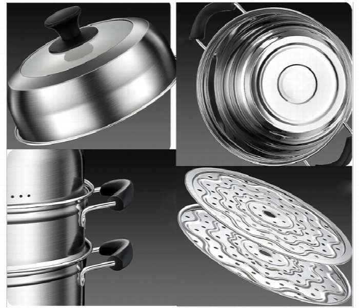 Vsnoon 3 Tier Steamer Pot For Cooking Made With High Grade Materials Perfect Present For Your Baker Loved One - Zoom Image 4