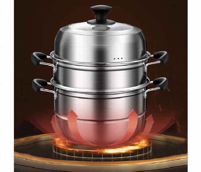 Vsnoon 3 Tier Steamer Pot For Cooking Made With High Grade Materials Perfect Present For Your Baker Loved One - Zoom Image 1
