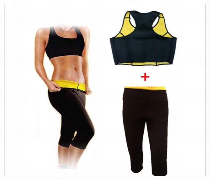 Seamless Neoprene 3 Pieces Body Shaper Set Black - Zoom Image 2