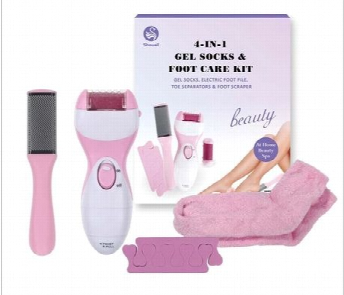 4 In 1 Gel Socks And Foot Care Kit For Dry Cracked Heels Moisturizing Socks Foot Scrubber Heel Repair Treatment - Zoom Image 1