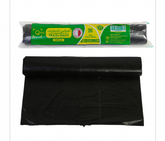 Trash Bag 20 Gallon 70X45Cm 1 Piece Q Pac  Tb20G1 - Zoom Image