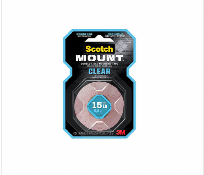 Scotch Mount Clear Double Sided Mounting Tape 410H 2.54 - Zoom Image