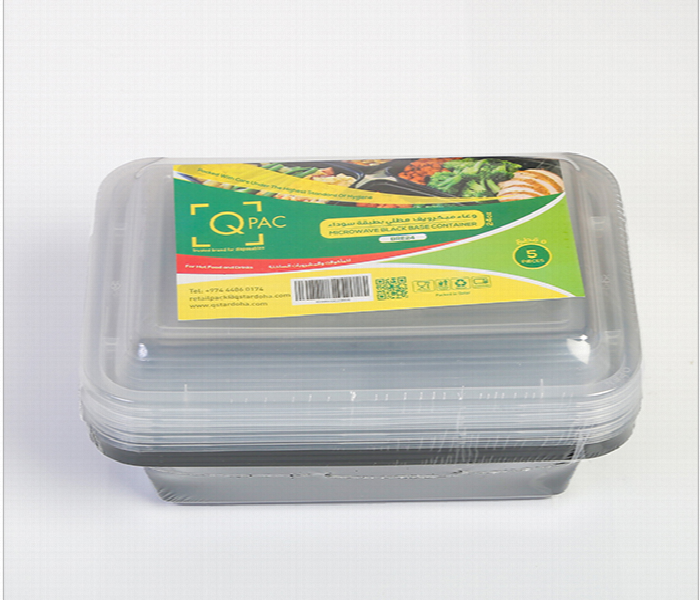 Q Pac Microwave 24 Oz Rectangle Container 1X5 Piece  Mw24Rc - Zoom Image