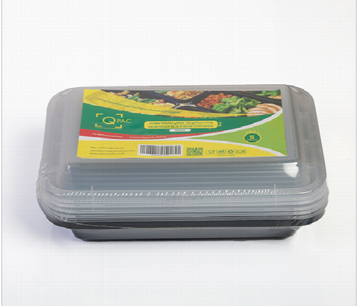 Q Pac Microwave 16 Oz Rectangle Container 1X5 Piece  Mw16Rc - Zoom Image