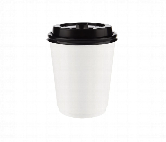 Q Pac Paper Cup Double Wall 8 Oz White With Lid 25 Pieces  Pc8Dwwl25 - Zoom Image