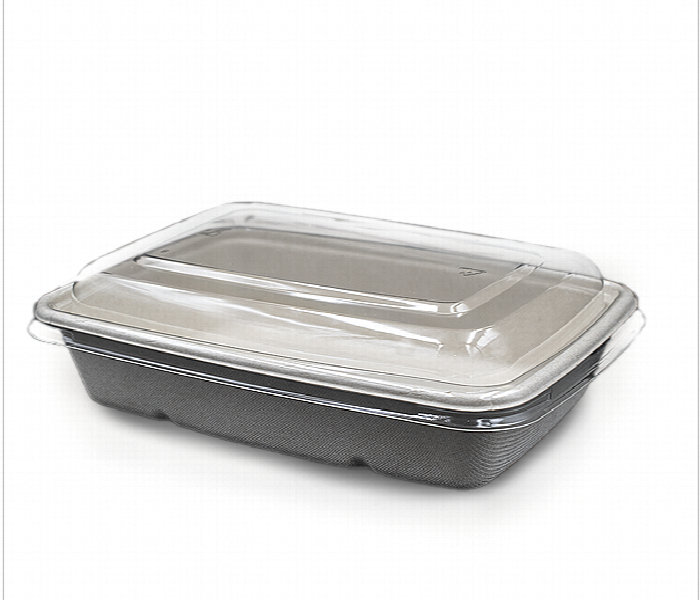Q Pac Sugarcane 27 Oz Rect. Container With Lid 5 Pieces  Sc27Rc5 - Zoom Image