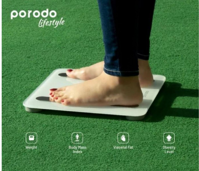 Porodo Full Body Smart Scale White - Zoom Image 4
