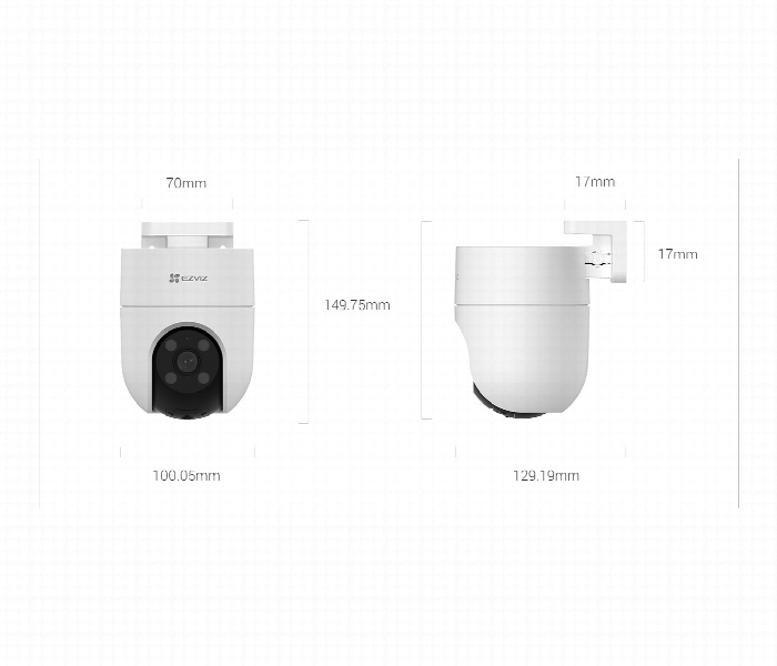 Ezviz Cs H8C R200 8H8Wkfl 4Mm Pan And Tilt Wifi Camera - Zoom Image 3