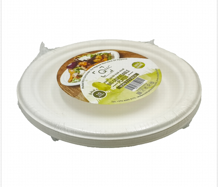 Q Pac Bio Degradable 7 Inch Round Plate 1X10 Pieces  Bd7Rpx10 - Zoom Image