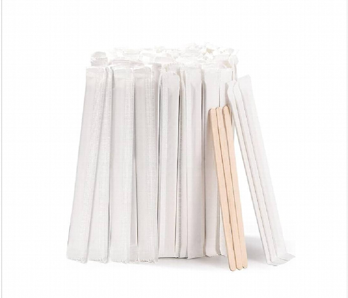 Q Pac Wooden Stirrer Wrapped 14 Cm 1000 Pieces  Wsw14X1000 - Zoom Image