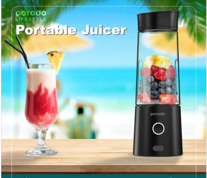 Porodo Lifestyle 6 Blade Portable Juicer 400Ml 126W Blue - Zoom Image 4