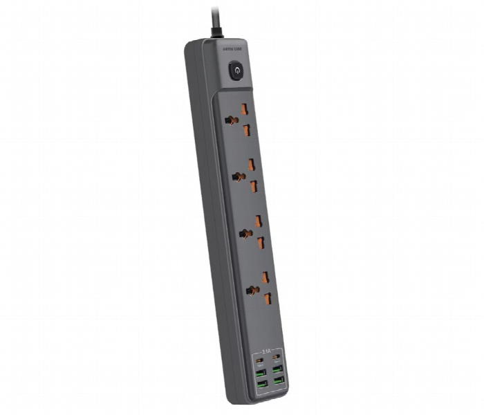 Green Lion Power Socket 4 Usb A And 2 Type C Port Gray - Zoom Image 1