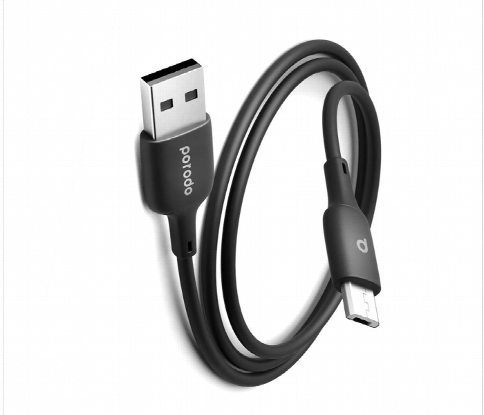 Porodo Blue Pvc Micro Cable 1M 3.2Ft  Usb A To Micro - Zoom Image 2