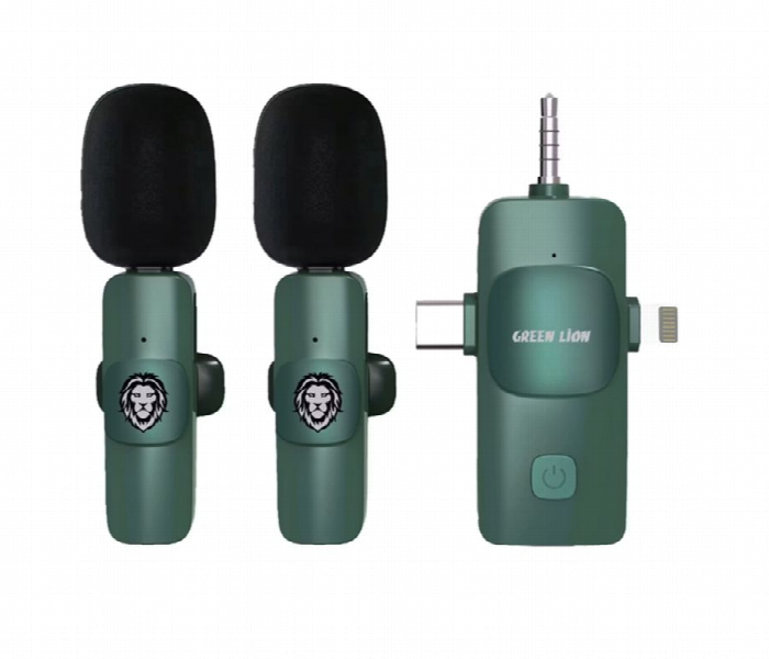 Green Lion 3 In 1 Microphone Typec  Lightning  Aux - Zoom Image 1
