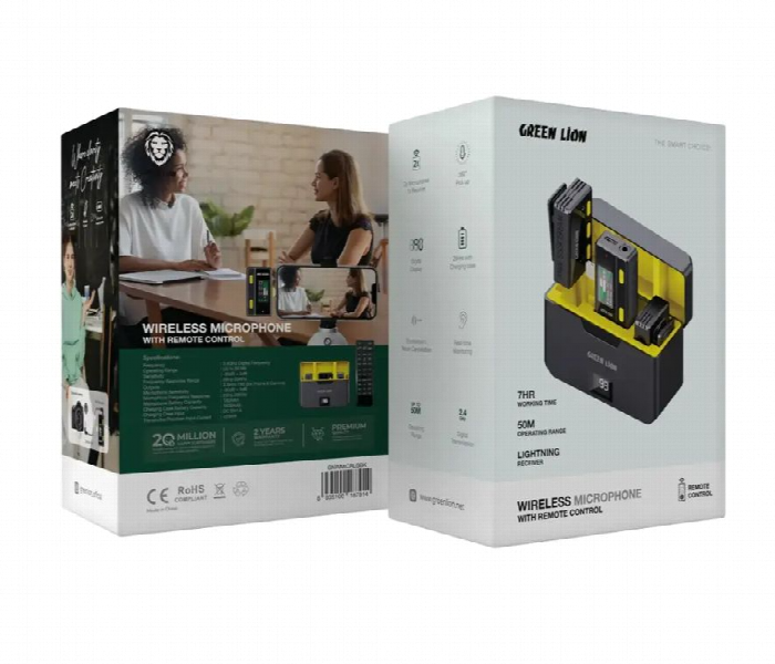 Green Lion Wireless Microphone With Remote Control And Lightning Connector - Zoom Image 3
