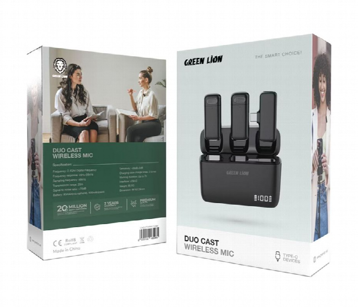 Green Lion Duo Cast Wireless Typec Microphone - Zoom Image 2