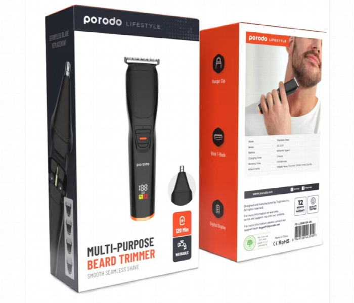 Porodo Lifestyle Multi Purpose Beard Trimmer 600Mah - Zoom Image 5