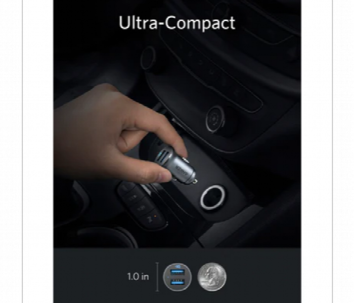 Anker Powerdrive 2 Alloy Metal Mini Car Charger - Zoom Image 3