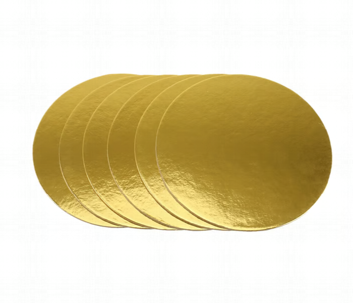 Q Pac Cake 7 Inch Board Round Gold 10 Pieces  Cbr7In10G - Zoom Image