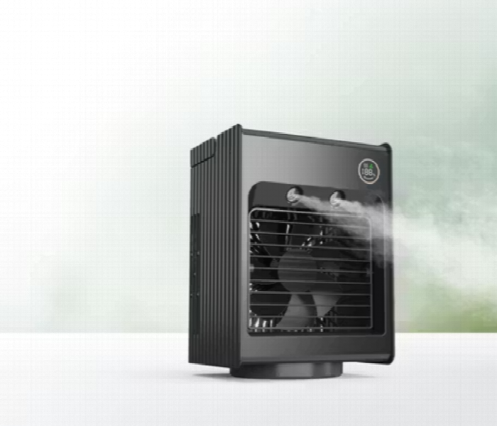 Porodo Lifestyle Misting Air Cooling Fan Black - Zoom Image 2