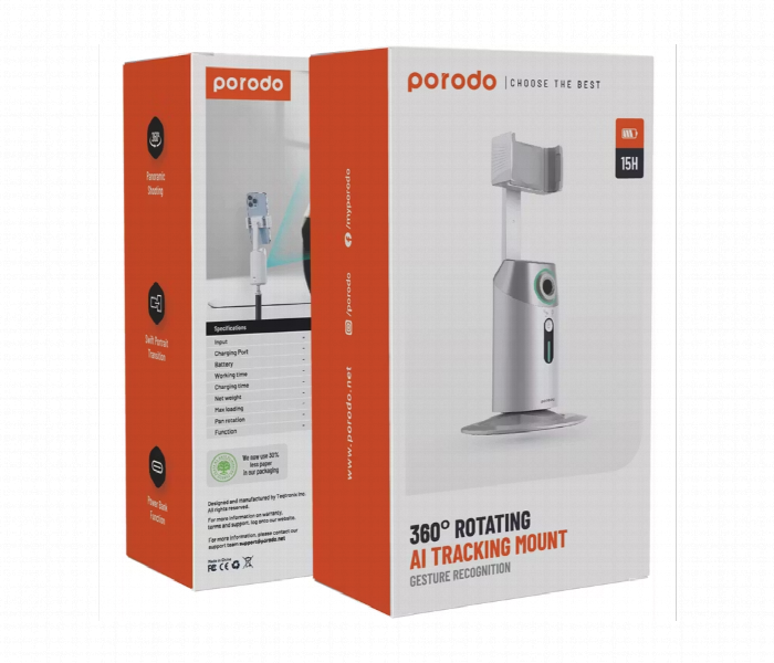Porodo Rotation Ai Face Tracking With Remote Control - Zoom Image 4