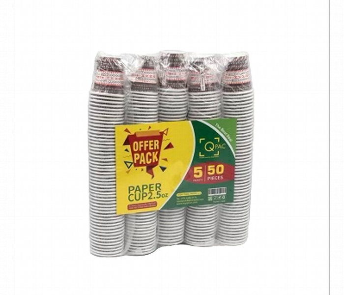 Q Pac Paper Cup 2.5 Oz Offer Pack 5X50 Pieces  Propc2.5 - Zoom Image
