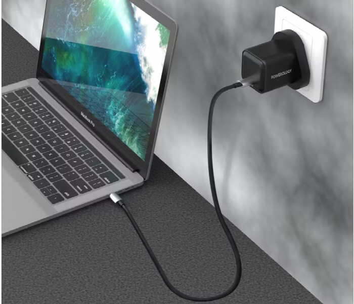 Powerology 35W Single Port Type C Gan Charger With Uk Plug - Zoom Image 2
