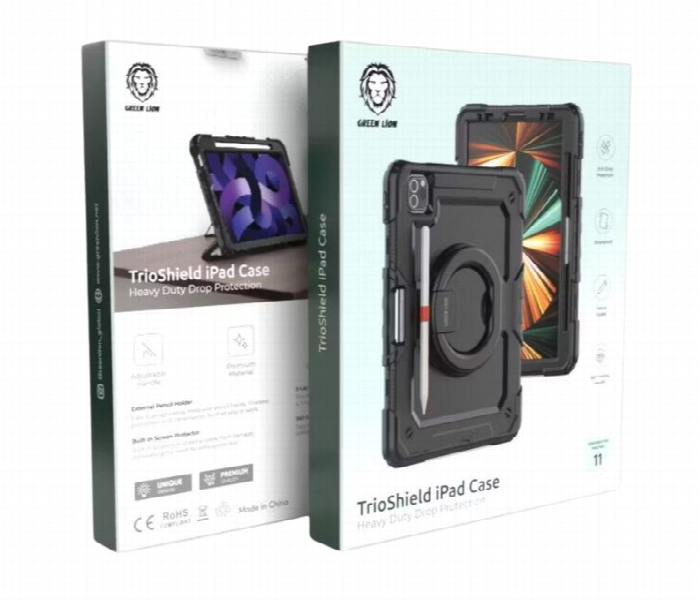 Green Lion Trio Shield Ipad Case For Ipad 11 Inch Black - Zoom Image 4
