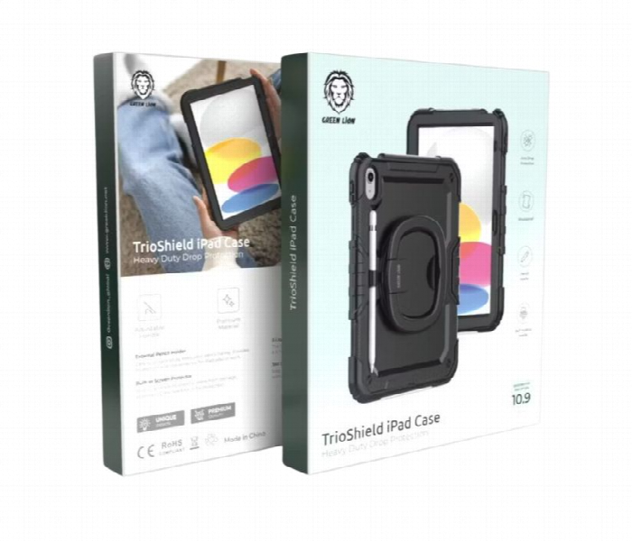 Green Lion Trio Shield Ipad Case For Ipad 10.9 Inch Black - Zoom Image 3