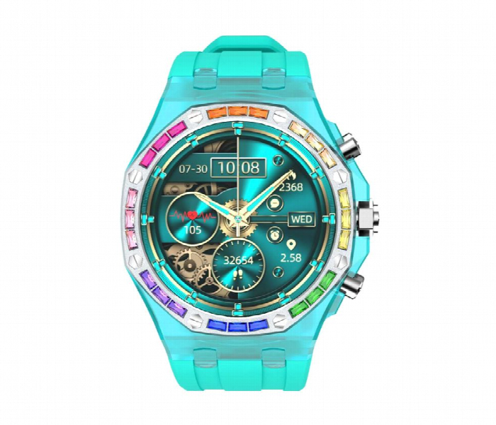Porodo Transparent Cristallo Ap Smart Watch Blue - Zoom Image 2