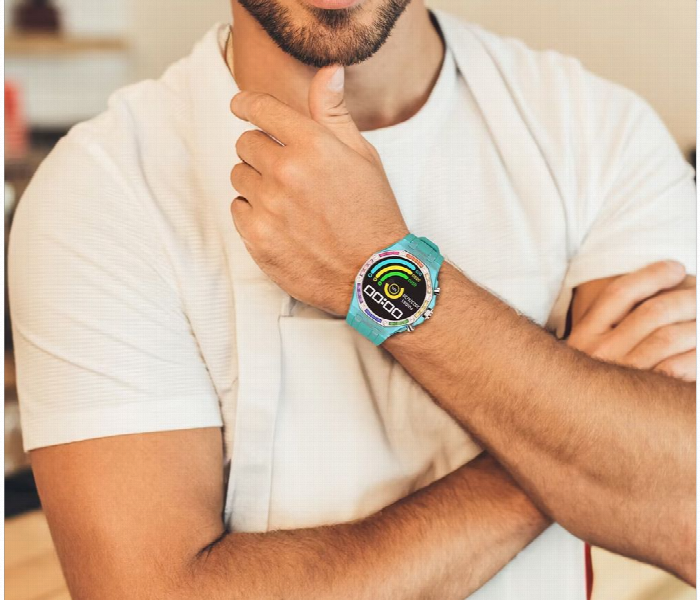 Porodo Transparent Cristallo Ap Smart Watch Blue - Zoom Image 4