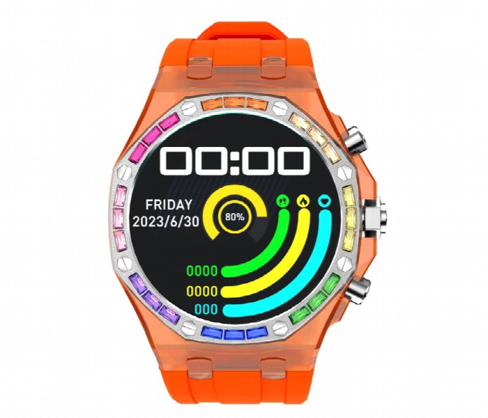 Porodo Transparent Cristallo Ap Smart Watch Orange - Zoom Image 2