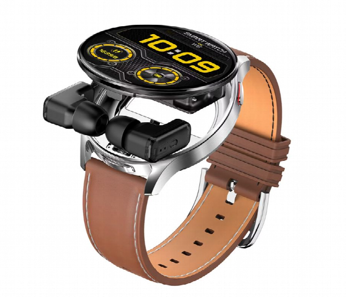 Porodo Pulse Smartwatch With Earbuds Silver - Zoom Image 4