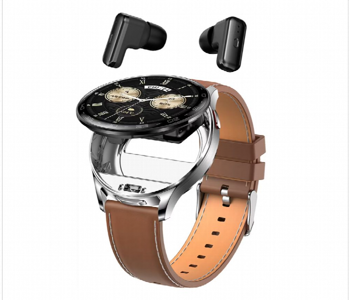 Porodo Pulse Smartwatch With Earbuds Silver - Zoom Image 2
