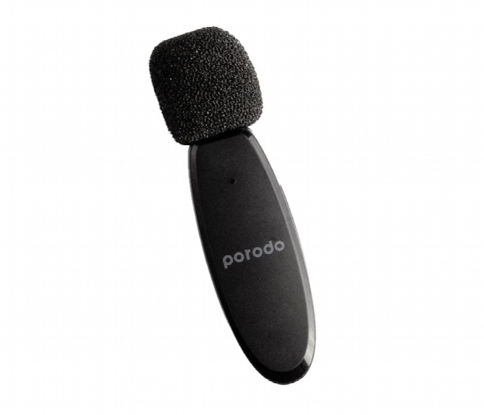 Porodo Dual Connector Lavalier Microphone Dual Mic Black - Zoom Image 4