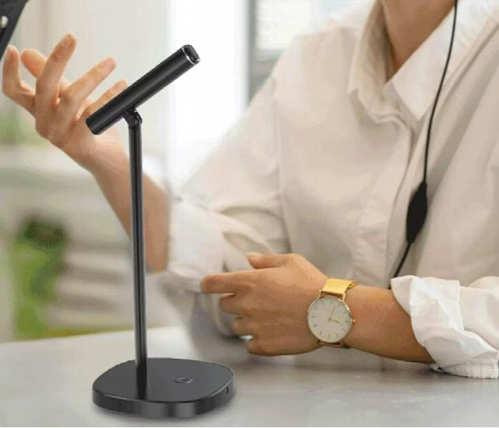 Porodo Desktop Tiltable Usb Microphone With Usb C Data Cable Black - Zoom Image 3