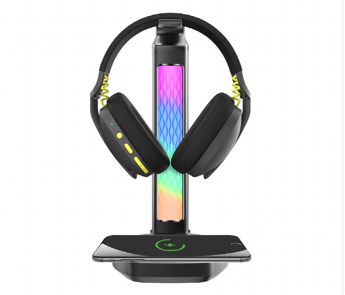 Porodo Gaming Rgb Headphone Stand With Wireless Charging - Zoom Image 1